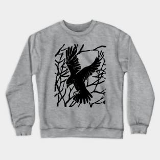 Crow Woodblock Crewneck Sweatshirt